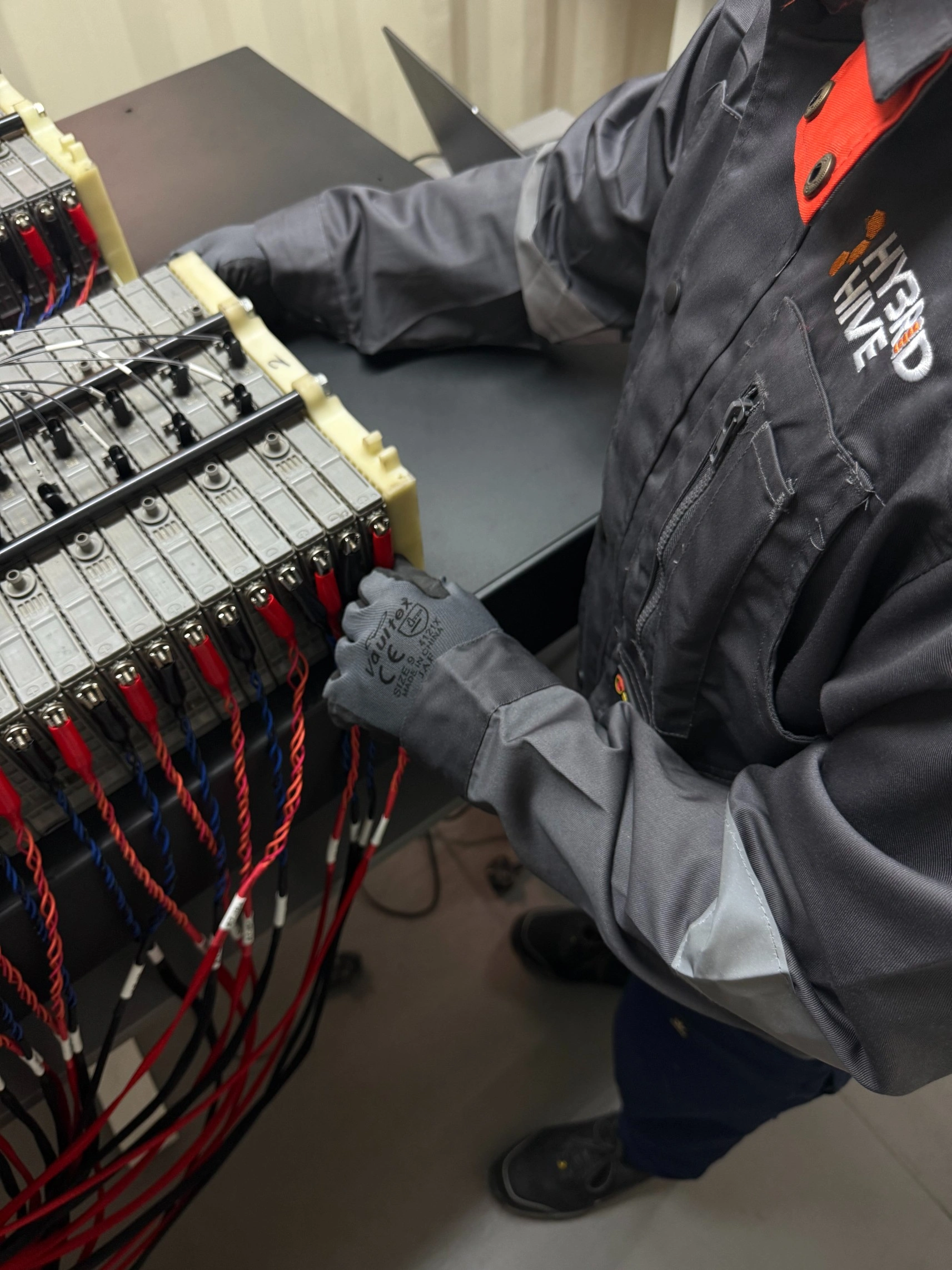 Tested hybrid battery from Japan-sourced inventory at Hybrid Hive's Sharjah warehouse, prepared for UAE wholesale supply and Gulf export.